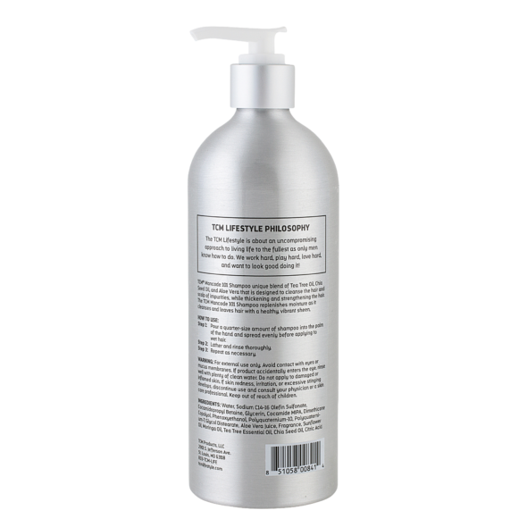 TCM Mancode Sulfate Free Shampoo 16oz Back