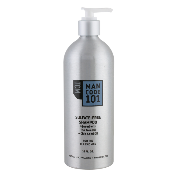 TCM Mancode Sulfate Free Shampoo 16oz Front